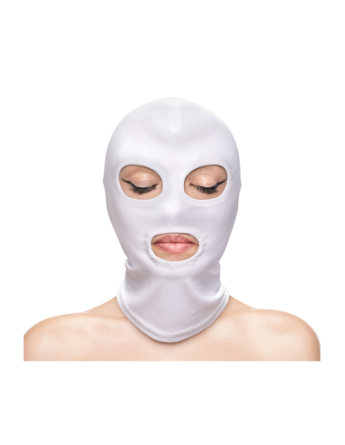 FETISH & FASHION EYES & MOUTH HOOD WHITE
