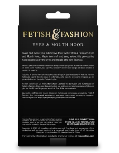 FETICHE & MODA OJOS & BOCA CAPUCHA BLANCO