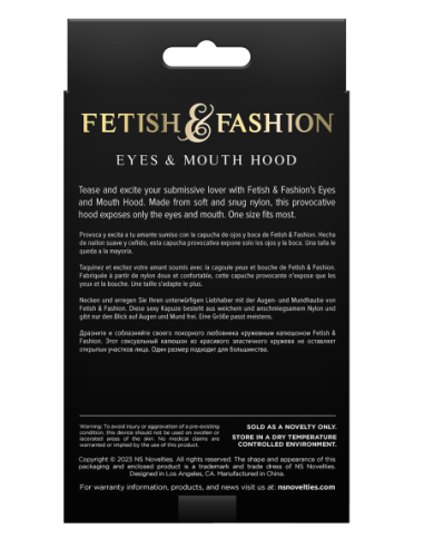 FETISH & FASHION EYES & MOUTH HOOD WHITE
