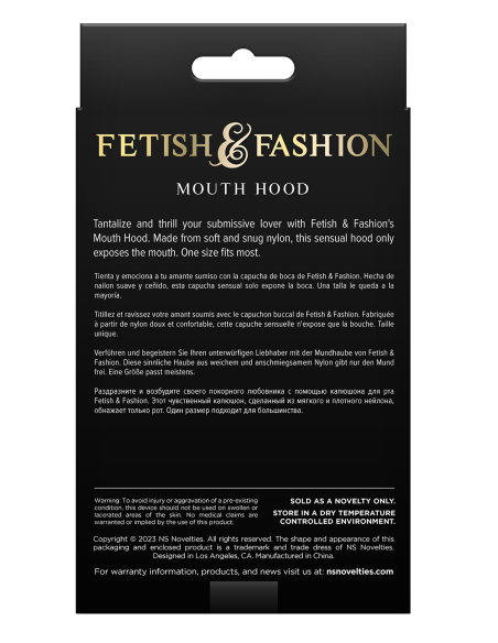 FETISH & FASHION MOUTH HOOD WHITE