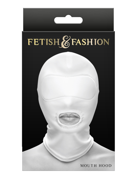FETISH & FASHION MOUTH HOOD WHITE