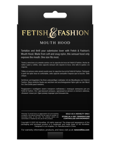 FETISH & FASHION MOUTH HOOD BLACK