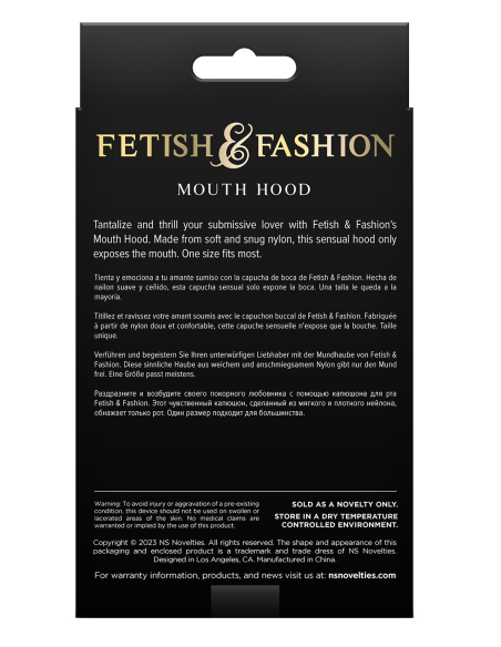 FETISH & FASHION MOUTH HOOD BLACK