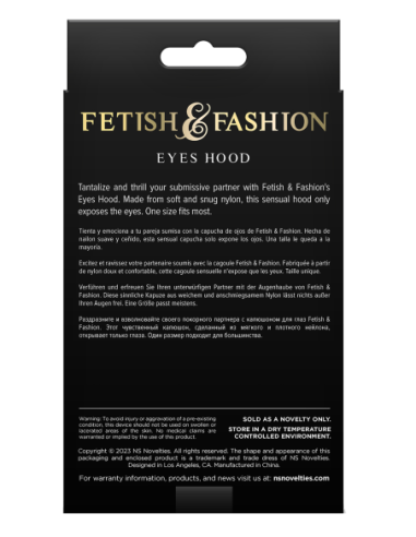 FETISH & FASHION EYES HOOD BLACK