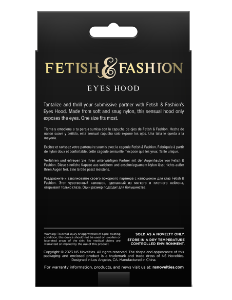 FETISH & FASHION EYES HOOD BLACK