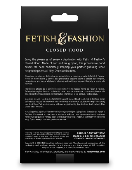 FETICHE & MODA CAPUCHA CERRADA BLANCO