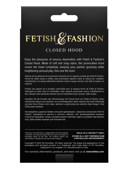 FETICHE & MODA CAPUCHA CERRADA BLANCO