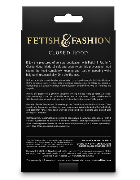 FETISH & FASHION CLOSED HOOD BLACK