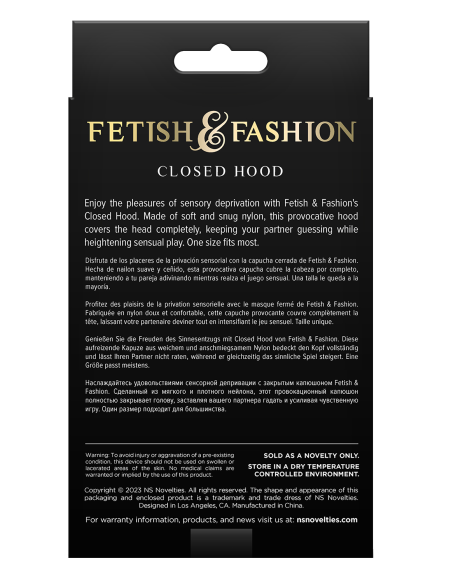 FETISH & FASHION CLOSED HOOD BLACK