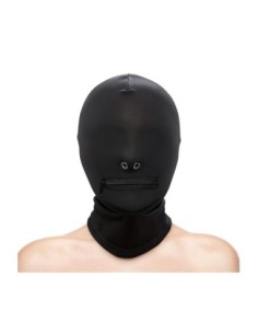 FETISH & FASHION ZIPPERED MOUTH HOOD BLACK