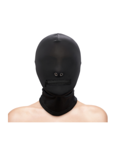FETISH & FASHION ZIPPERED MOUTH HOOD BLACK 2
