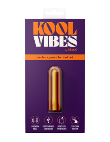 KOOL VIBES RECHARGEABLE MINI BULLET TANGERINE