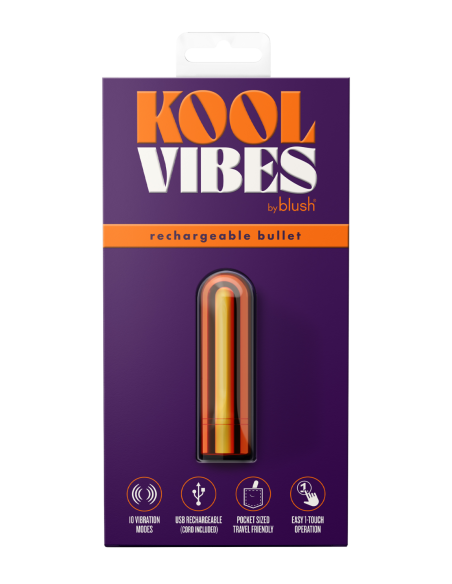 KOOL VIBES RECARGABLE MINI BULLET TANGERINA