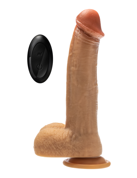 DR. SKIN SILICONE DR. PHILLIPS 8.5 INCH THRUSTING DILDO TAN