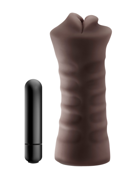 ENLUST KRYSTAL STROKER VIBRADOR MARRÓN