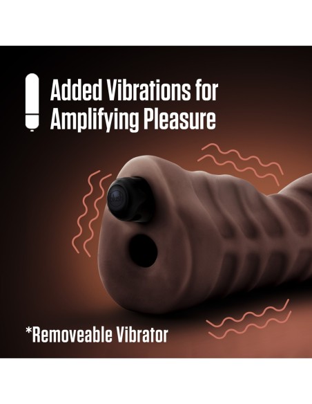 ENLUST KRYSTAL STROKER VIBRADOR MARRÓN