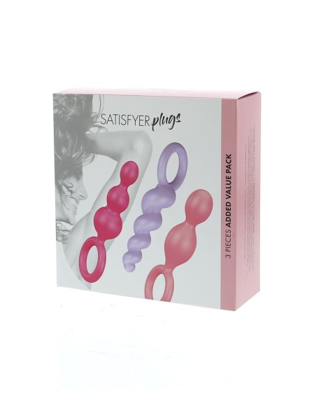 SATISFYER JUEGO DE ENCHUFES DE LLAMADA DE BOTÍN DE 3