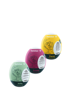 SATISFYER MASTURBATOR EGG 3ER SET RIFFLE,BUBBLE,FIERCE 2
