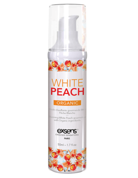 EXSENS ACEITE DE MASAJE CALIENTE MELOCOTÓN BLANCO ORGÁNICO 50ML