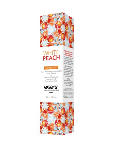 EXSENS ACEITE DE MASAJE CALIENTE MELOCOTÓN BLANCO ORGÁNICO 50ML