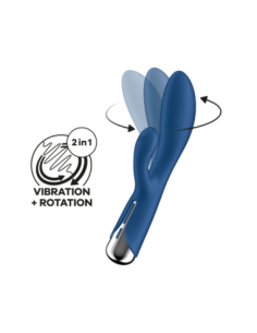 SATISFYER CONEJO GIRATORIO 1 AZUL 2