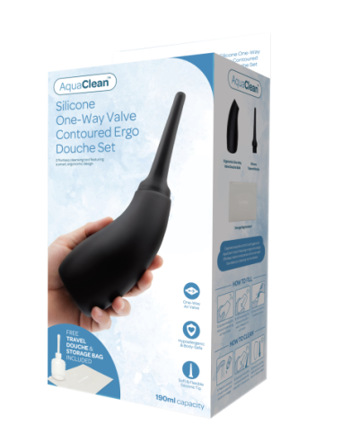 AQUACLEAN ONE WAY VALVE CONTURED ERGO DOUCHE 190ML