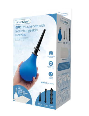 AQUACLEAN 4 PCS DOUCHE WITH INTERCHANGEABLE...