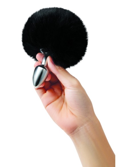WHIPSMART 3 INCH FLUFFY BUNNY METAL PLUG WITH BLACK TAIL