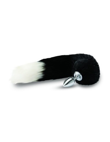 WHIPSMART 3 INCH METAL PLUG WITH 14" BLACK INDIGO FOX TAIL