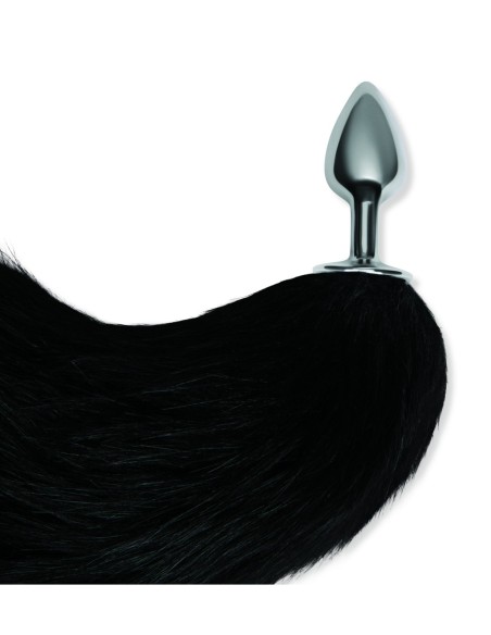 WHIPSMART 3 INCH METAL PLUG WITH 14" BLACK INDIGO FOX TAIL