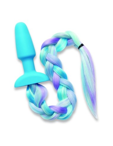 WHIPSMART 4.9 INCH SILICONE PLUG WITH PLAY TAILS UNICORN TAIL