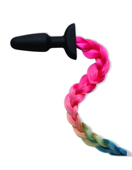 WHIPSMART TAPÓN DE SILICONA DE 4,9 PULGADAS CON COLAS DE JUEGO RAINBOW TAIL