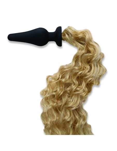 WHIPSMART 4.5 INCH SILICONE PLUG WITH BLONDIE PONY TAIL