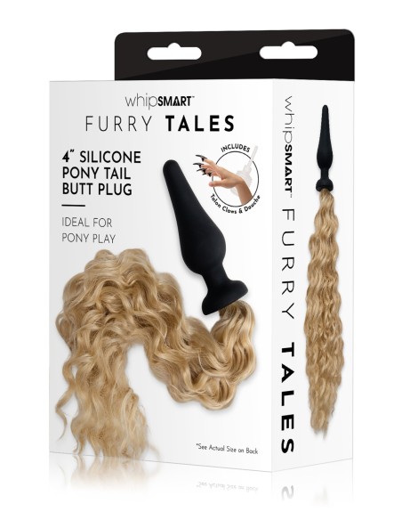 WHIPSMART 4.5 INCH SILICONE PLUG WITH BLONDIE PONY TAIL