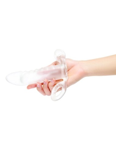 SIZE UP EXTENSOR DE PENE VIBRADOR DE VISIÓN CLARA