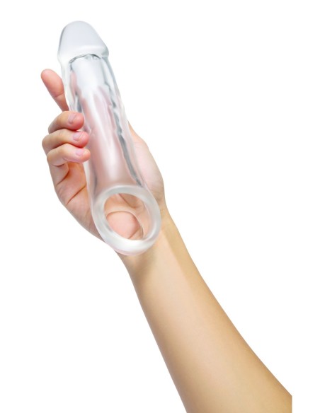 SIZE UP EXTENSOR DE PENE DE VISIÓN CLARA CON BUCLE DE BOLA DE CIRCUNFERENCIA