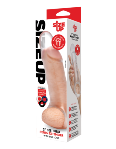 SIZE UP EXTENSOR DE PENE DE VISIÓN CLARA CON...