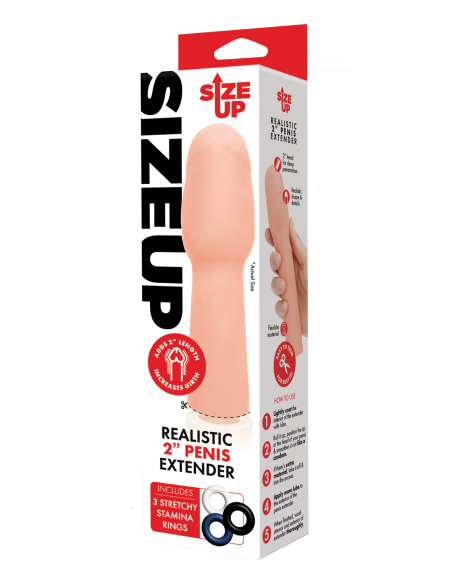 SIZE UP EXTRA REALISTIC PENIS ENTENDER FLESH