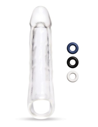 SIZE UP CLEAR VIEW PENIS EXTENDER WITH BALL LOOP EXTRA GIRTHY