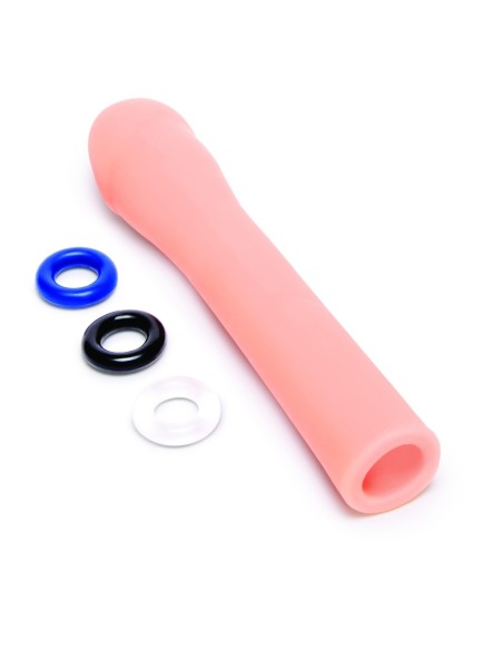 SIZE UP 3 INCH EXTRA REALISTIC PENIS EXTENDER FLESH