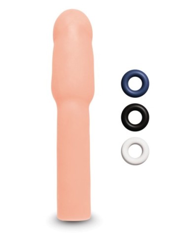 SIZE UP 4 INCH EXTRA REALISTIC PENIS EXTENDER -FLESH