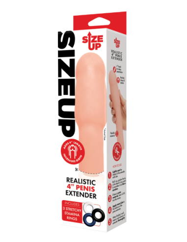SIZE UP EXTENSOR DE PENE EXTRA REALISTA DE 4...