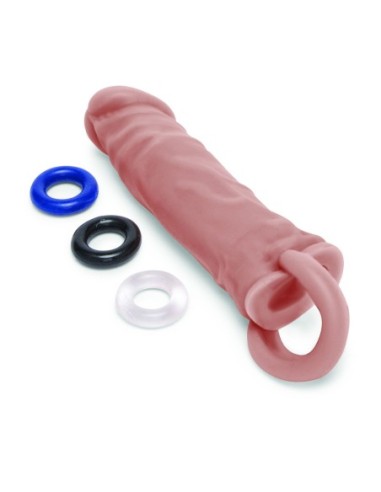 SIZE UP SILICONE REALISTIC PENIS EXTENDER WITH...