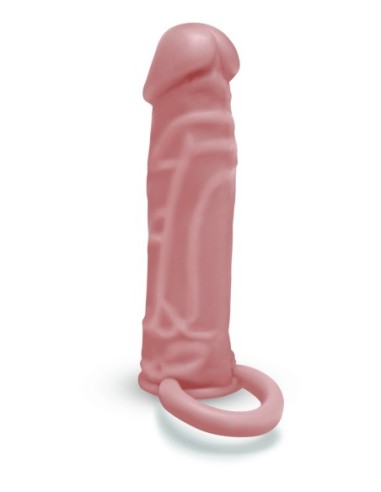 SIZE UP SILICONE REALISTIC PENIS EXTENDER WITH...