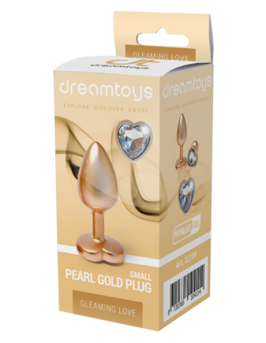 GLEAMING LOVE PEARL GOLD PLUG SMALL