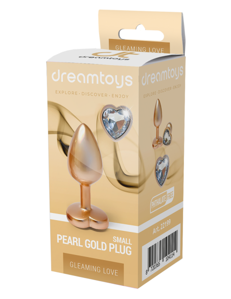 GLEAMING LOVE PEARL GOLD PLUG SMALL