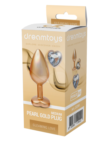 GLEAMING LOVE PEARL GOLD PLUG MEDIUM