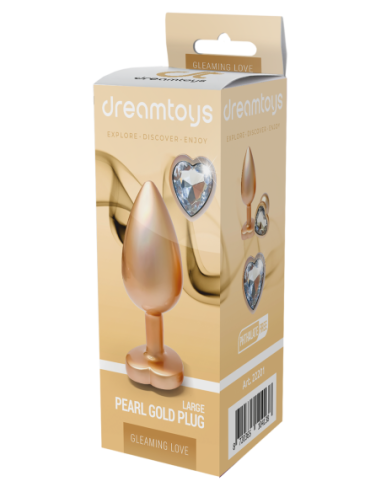 GLEAMING LOVE PEARL GOLD PLUG LARGE