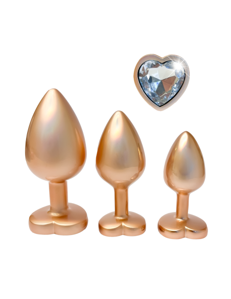 JUEGO DE TAPONES GLEAMING LOVE PEARL GOLD