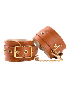 BLAZE ELITE ANKLE CUFFS COGNAC VEGAN LEATHER 2